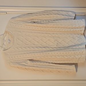 J Jill cream cable knit sweater size small